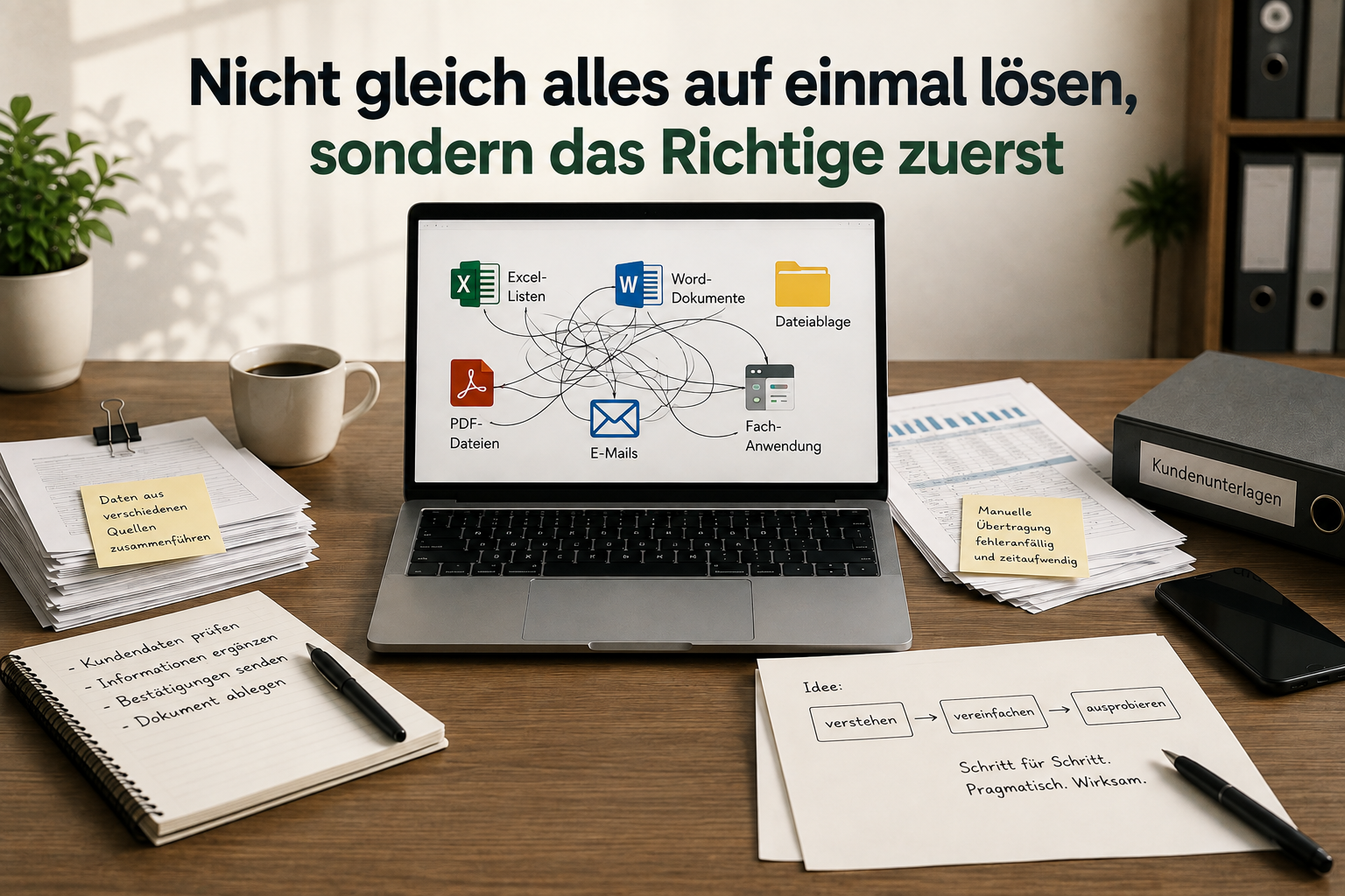 Das Richtige zuerst